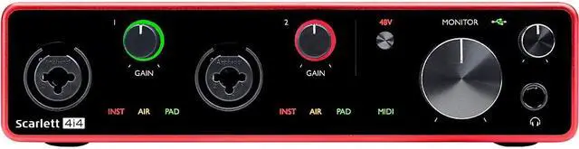 Alt view image 11 of 13 - Focusrite Scarlett 4i4 3rd Generation Audio Interface
