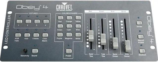 Alt view image 6 of 8 - Chauvet Obey 4 Compact DMX 512 Controller DMX Lighting Controller