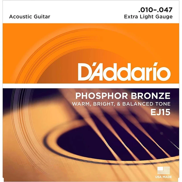 Alt view image 14 of 17 - D'Addario EJ15 Phos/Bronze Extra Lt Ac Guitar Strings