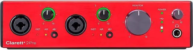 Alt view image 5 of 20 - Focusrite Clarett+ 2Pre 10-in / 4-out Audio Interface
