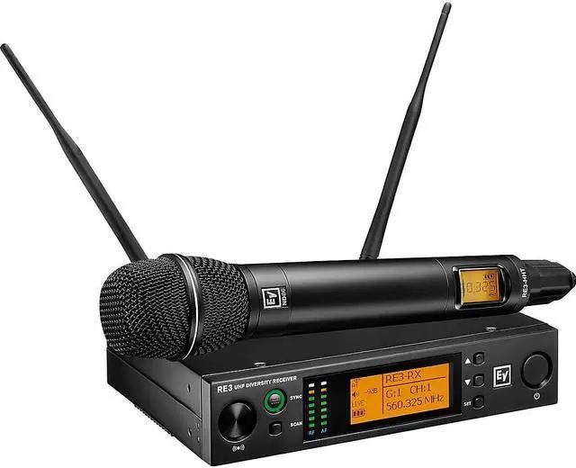 Alt view image 2 of 3 - Electro-Voice RE3 Wireless Handheld Set With ND86 Dynamic Supercardioid Vocal Microphone Head 488-524 MHz