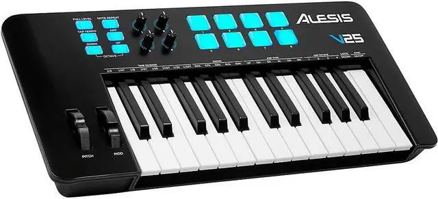 Alt view image 2 of 9 - Alesis V25 MKII 25-Key Keyboard Controller