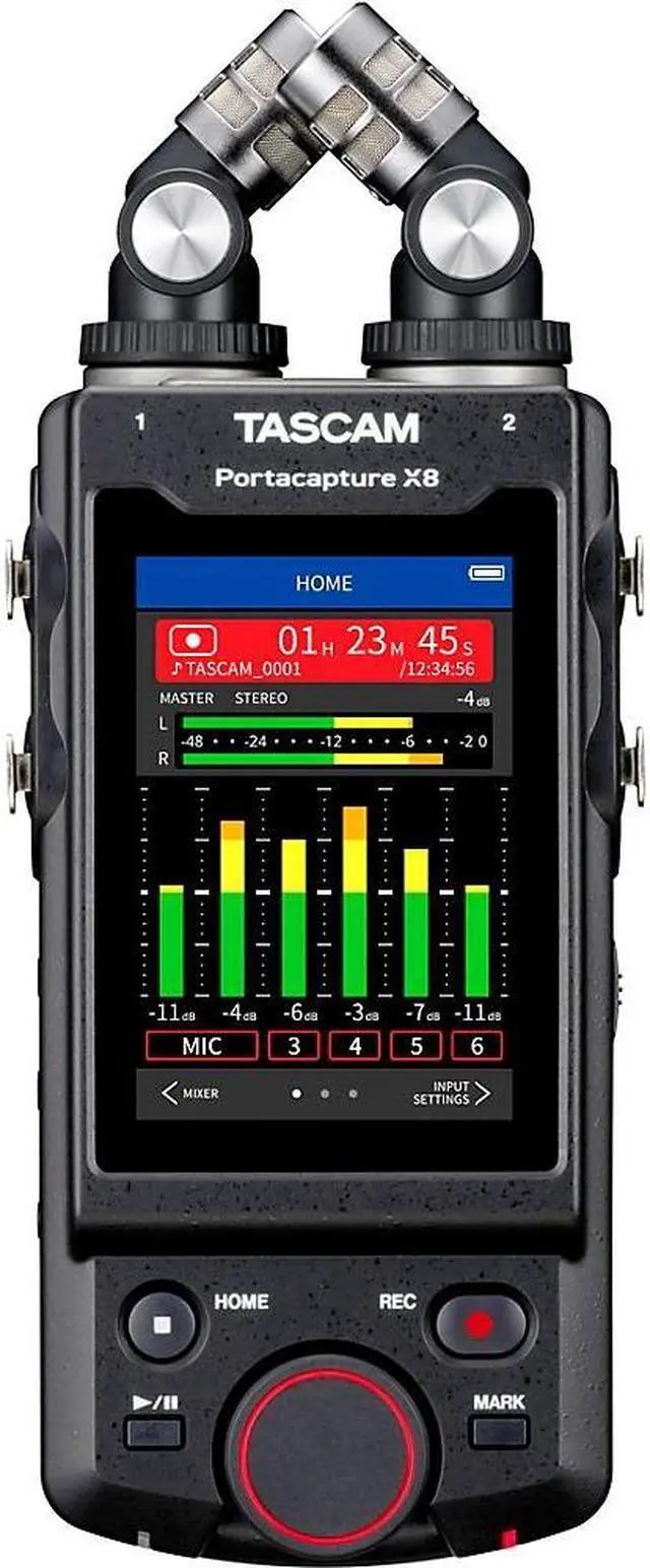 Alt view image 9 of 20 - Tascam Portacapture X8 High Resolution 6-Input / 6-Track Handheld Adaptive Multitrack Recorder