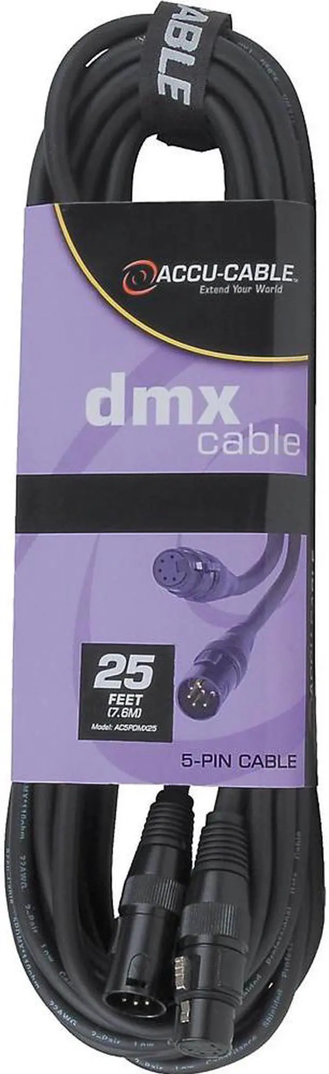 Alt view image 4 of 6 - NEW AMERICAN DJ AC5PDMX25 25 FEET 5 PIN DMX CABLE
