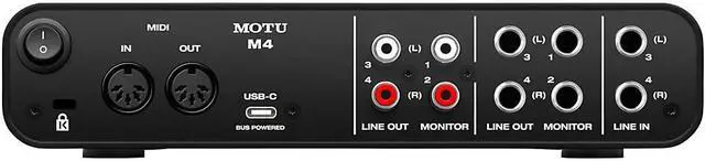 Alt view image 16 of 17 - MOTU M4 4x4 USB-C Audio Interface