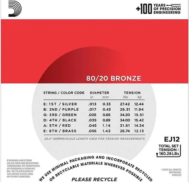 Alt view image 12 of 14 - D'Addario EJ17 Acoustic Guitar Strings - Medium - 3 Pack