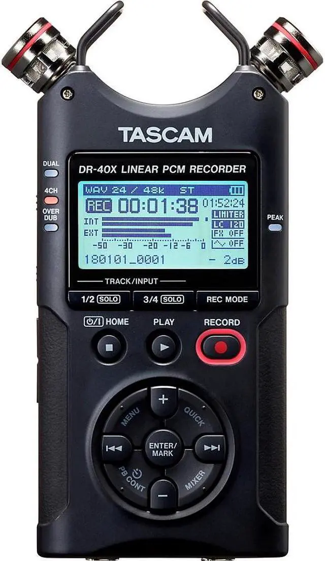 Alt view image 11 of 20 - Tascam DR-40X Handheld Portable Recorder
