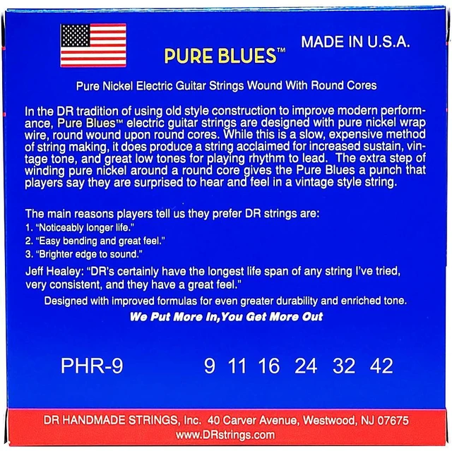 Alt view image 4 of 5 - DR Pure Blues Nickel Wound - Lite - Electric Guitar Strings