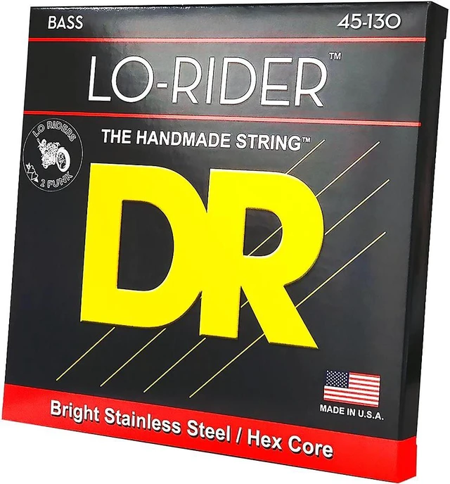 Alt view image 3 of 5 - DR Strings Lo Rider MH5-130 Medium Stainless Steel 5-String Bass Strings