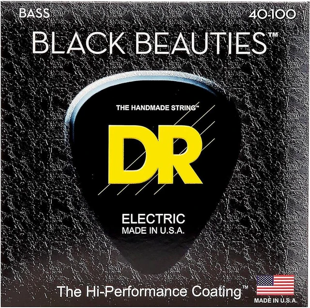 Alt view image 8 of 8 - DR Strings Bass Strings, Black Beauties - Extra-Life, Black, Coated, 40-100