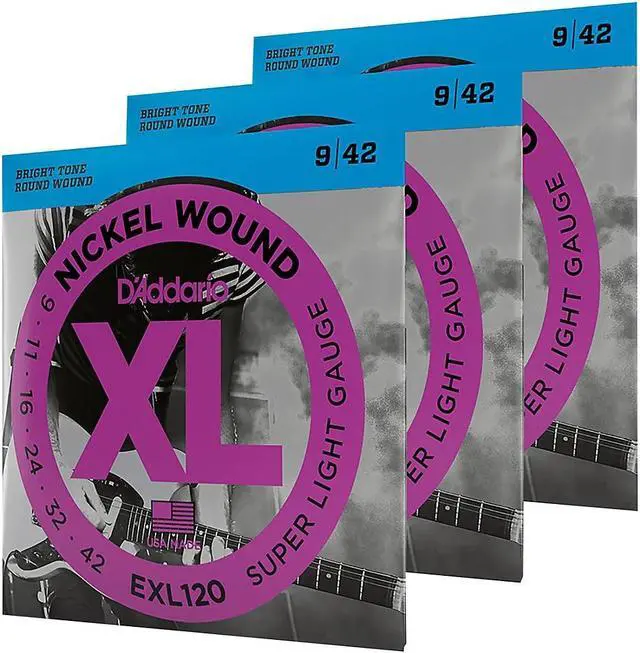 Alt view image 7 of 11 - D'Addario EXL120 Electric Guitar Strings - Super Light - 3 Pack