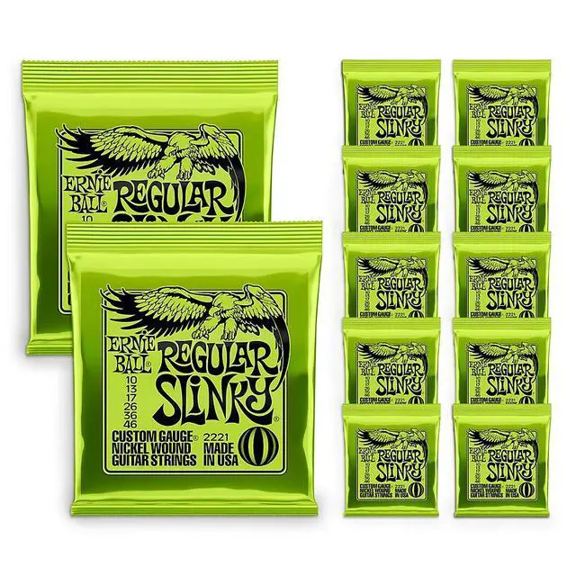Alt view image 9 of 13 - Ernie Ball 2221 Nickel Slinky Lime Guitar Strings - Buy 10, Get 2 Free