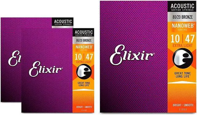Alt view image 7 of 10 - Three sets D'Addario XT Phosphor Bronze Acoustic Guitar Strings gauges 10-47