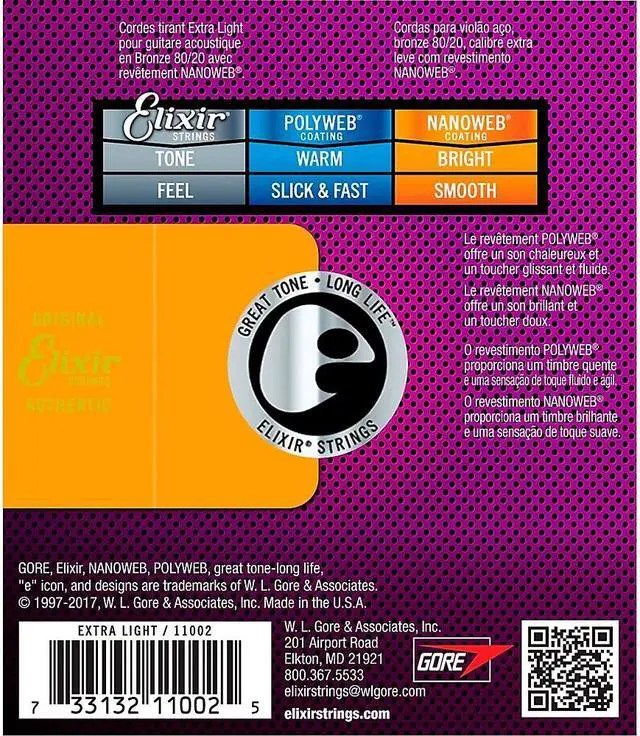 Alt view image 9 of 10 - Three sets D'Addario XT Phosphor Bronze Acoustic Guitar Strings gauges 10-47