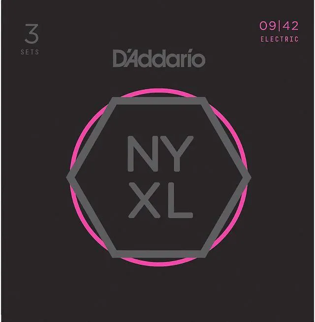 Alt view image 5 of 7 - D'Addario NYXL0942 Super-Light 3-Pack Electric Guitar Strings