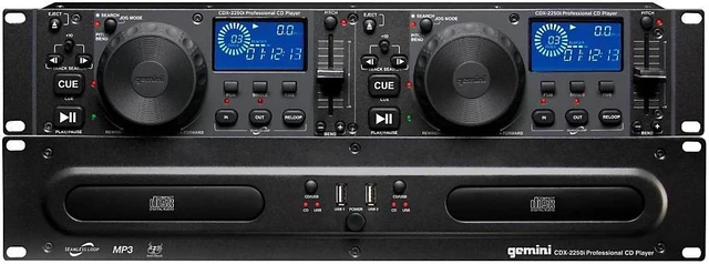 Alt view image 10 of 10 - Gemini CDX-2250i Dual CD Player