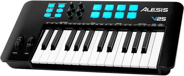 Alt view image 8 of 9 - Alesis V25 MKII 25-Key Keyboard Controller