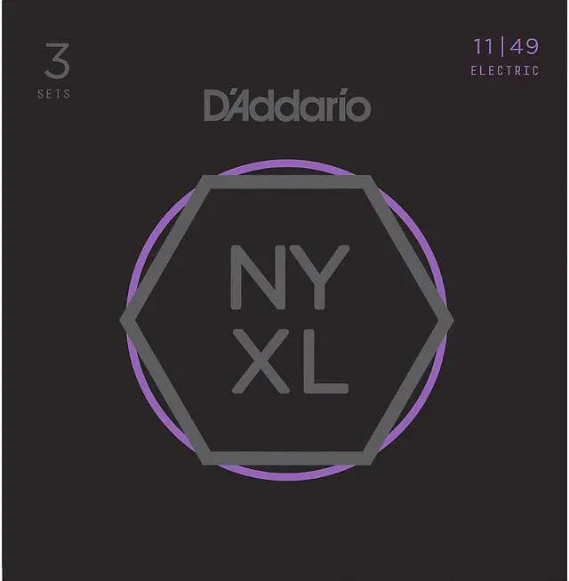 Alt view image 10 of 12 - D'Addario NYXL1149 Medium 3-Pack Electric Guitar Strings