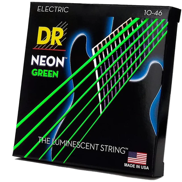Alt view image 15 of 15 - DR Neon HiDef Super Electic Guitar Strings - Green - Medium
