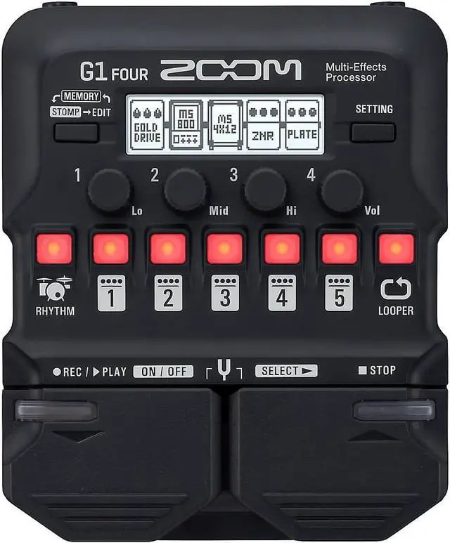 Alt view image 2 of 14 - zoom electric guitar multi effect g1 four
