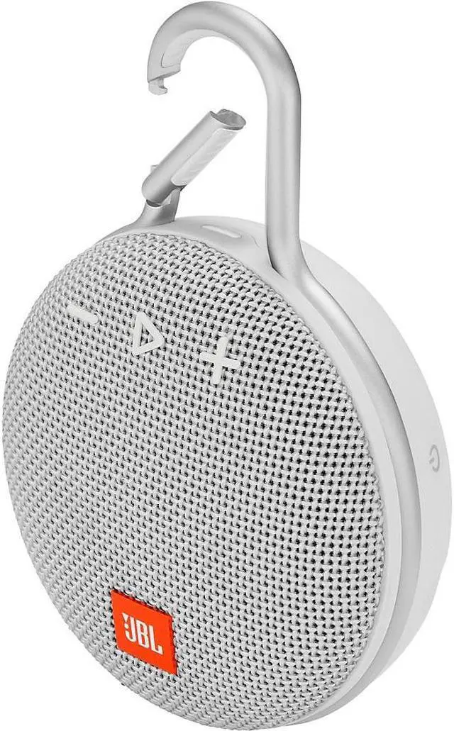Alt view image 12 of 20 - JBL Clip 3 Portable Bluetooth Waterproof Speaker (White)