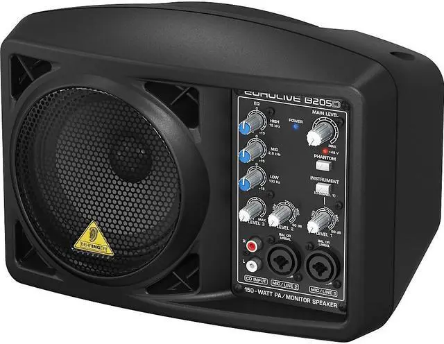 Alt view image 7 of 9 - Behringer EUROLIVE B205D Active PA/Monitor Speaker Black
