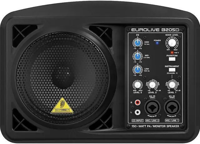 Alt view image 8 of 9 - Behringer EUROLIVE B205D Active PA/Monitor Speaker Black