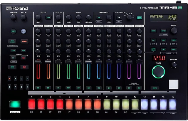 Alt view image 13 of 20 - Roland Performance TR-8S Drum Machine Electronic Sequencer Rhythm Performer Kit
