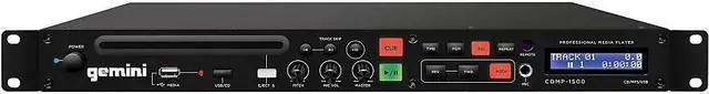 Alt view image 3 of 10 - GEMINI CDMP-1500 1U Single CD/MP3/USB Player