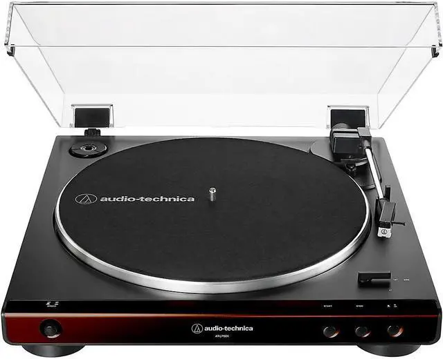 Alt view image 5 of 15 - Audio-Technica AtLP60XBW Fully Automatic Belt-Drive Stereo Turntable Brown/Black