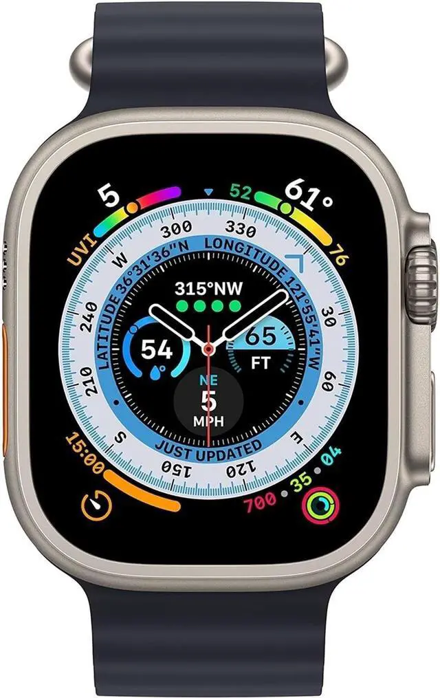 Main image of Apple Watch Ultra 1st Gen (GPS+Cellular) 49mm Midnight Titanium Case with Midnight Ocean Band