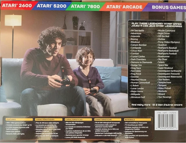 Alt view image 2 of 4 - My Arcade Atari Gamestation Pro DGUNL-7012 Console w/2-Controllers, Black