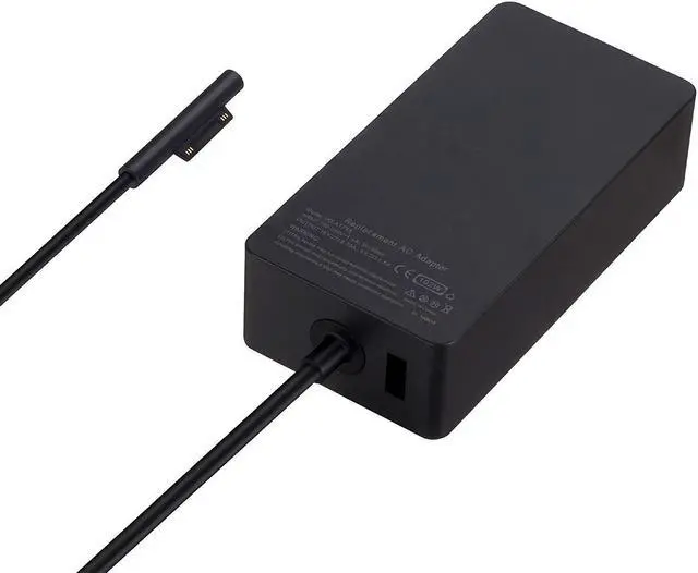 Alt view image 2 of 5 - 102W 15V 6.33A Power Adapter Charger for Microsoft Surface Laptop 3 2 1 / Surface Pro X Pro 7 Pro 6 Pro 5 Pro 4 Pro 3 / Surface Book and Surface Go with USB Port and Power Cord