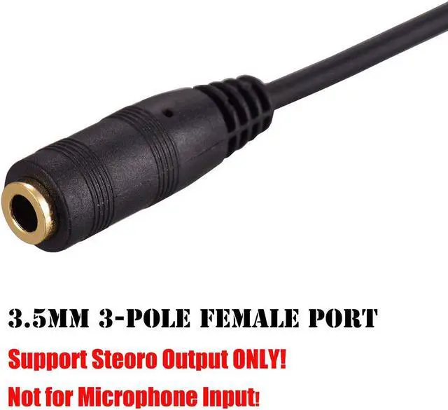 Alt view image 3 of 6 - 2 Pack Gold Plated 2.5mm Male to 3.5mm (1/8 inch) Female Stereo Audio Jack Adapter Cable 90 Degree Right Angle Connector
