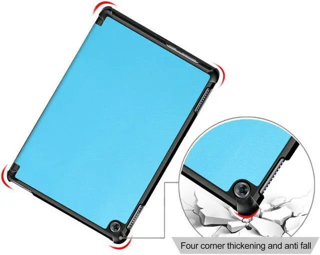 Alt view image 5 of 7 - Case for Huawei MediaPad M5 Lite 10 BAH2-W19 / L09 / W09 Ultra Slim PU Leather Smart Stand Cover for Media Pad M5 Lite 10.1 inch Case