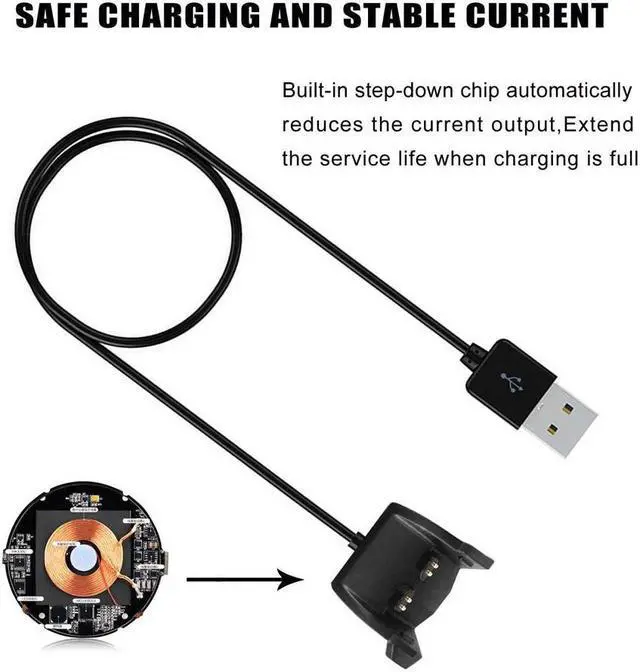 Alt view image 5 of 7 - 2-Pack 3.93ft Charging Cable for Garmin Vivosmart HR Replacement Charger Cable Cord for Garmin Vivosmart HR / Vivosmart HR+ / Vivosmart HR Plus / Approach X40 Smart Watch