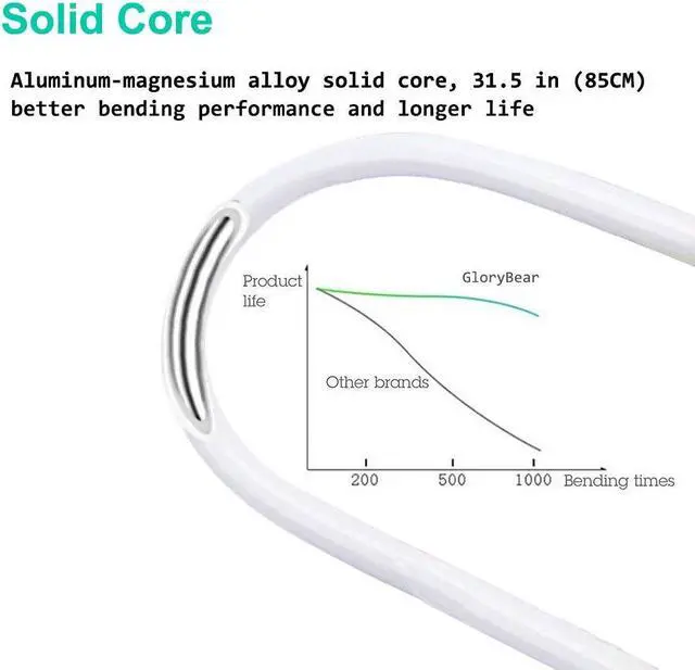 Alt view image 4 of 7 - Tablet Stand Holder Mount Holder Clip with Grip Flexible Long Arm Gooseneck Compatible with iPad iPhone Nintendo Switch Samsung Galaxy Tabs Amazon Kindle Fire HD