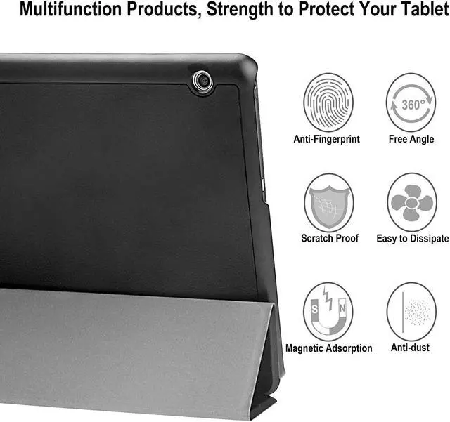 Alt view image 2 of 6 - Huawei MediaPad T3 10.0 Case Slim & Lightweight PU Leather Cover with Magnetic Bracket Designed for Huawei MediaPad T3 10.0 inch Tablet