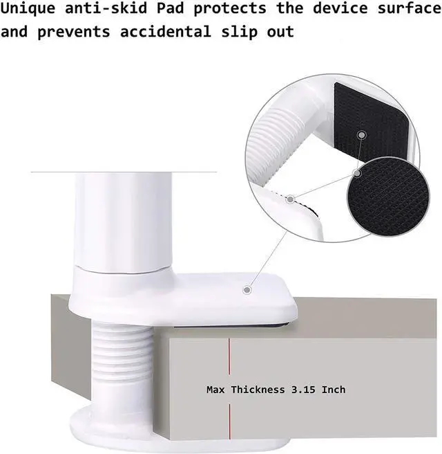 Alt view image 5 of 7 - Tablet Stand Holder Mount Holder Clip with Grip Flexible Long Arm Gooseneck Compatible with iPad iPhone Nintendo Switch Samsung Galaxy Tabs Amazon Kindle Fire HD