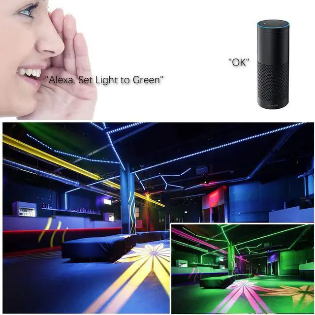 Alt view image 5 of 7 - LED Strip Lights WiFi RGB Light Strips 32.8 ft/10m 300 LED SMD 5050 App Phone Controlled Light Strips Wireless LED Tape Ribbon Light Strips Compatible with Alexa Google Assistant