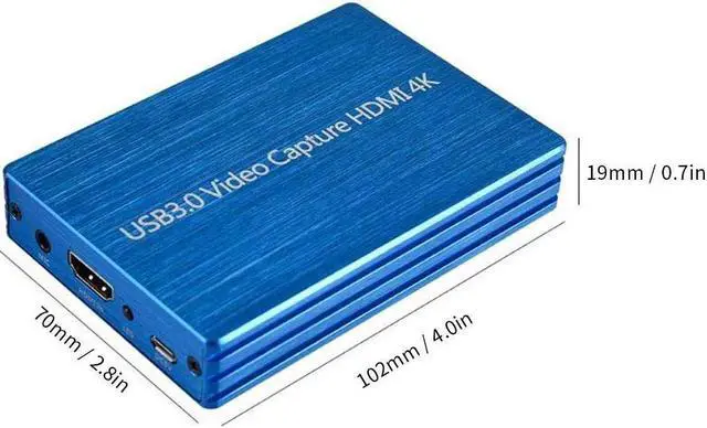 Alt view image 5 of 7 - HDMI Game Capture Card USB 3.0 HD Video Live Stream and Record in 1080p for PS4 DVD Game Consoles Mic-in Video Recorder Compatible with Windows Linux Os X System Plug-N-Play