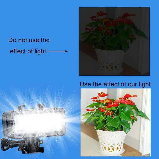 Alt view image 2 of 7 - Diving Light High Power Dimmable Waterproof LED Video Light Fill Night Light Diving Underwater Light Waterproof 147ft(45m) for Gopro Hero 8 7 6 5 5S 4 4S 3+ 2 SJCAM SJ4000 SJ5000 YI Action