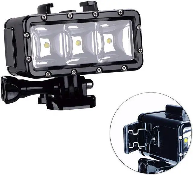 Alt view image 3 of 7 - Diving Light High Power Dimmable Waterproof LED Video Light Fill Night Light Diving Underwater Light Waterproof 147ft(45m) for Gopro Hero 8 7 6 5 5S 4 4S 3+ 2 SJCAM SJ4000 SJ5000 YI Action