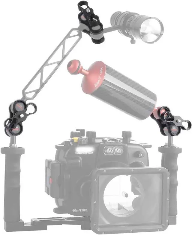 Alt view image 7 of 7 - WERLEO 2 PCS x 1" Inch Aluminum Standard Ball Clamp Mount for Underwater Diving Light Arm System,Work with Ram Mounts