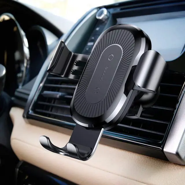 Alt view image 7 of 7 - Wireless Car Charger Mount Auto Clamping 10W Qi Fast Charging Phone Holder Gravity Sensor Air Vent Cell Phone Holder for iPhone Xs Max Xr Xs X/8 Plus 8 Samsung Galaxy S10 S10+ S10e S9 S9+