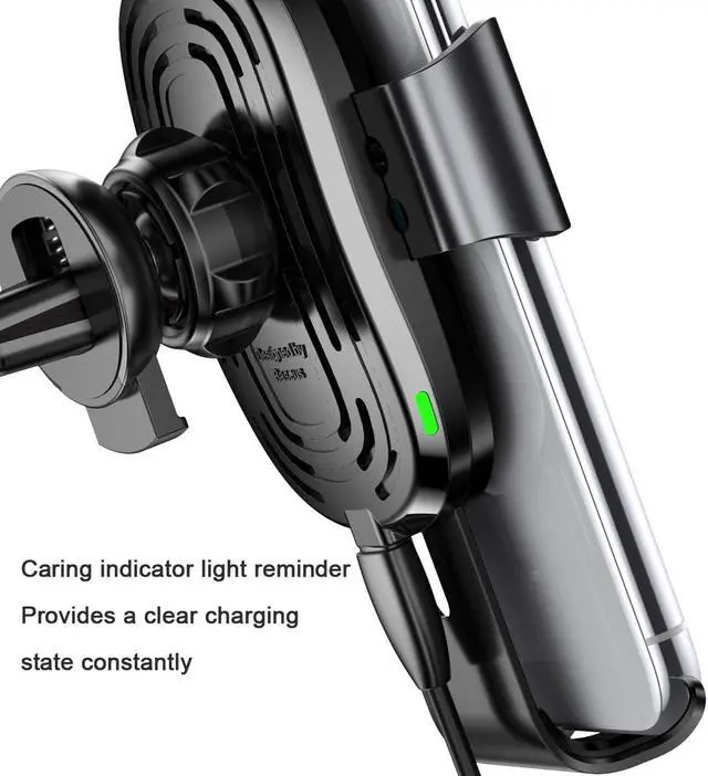 Alt view image 4 of 7 - Wireless Car Charger Mount Auto Clamping 10W Qi Fast Charging Phone Holder Gravity Sensor Air Vent Cell Phone Holder for iPhone Xs Max Xr Xs X/8 Plus 8 Samsung Galaxy S10 S10+ S10e S9 S9+