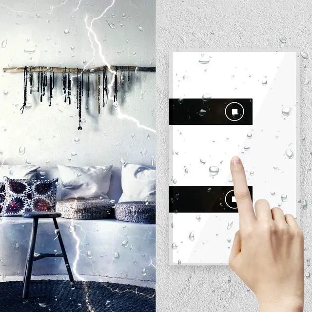 Alt view image 3 of 7 - Smart Switch WiFi Touch Light Switch in-Wall Compatible with Amazon Alexa & Google Home Timing Function Wireless Remote APP Control 2 Gang