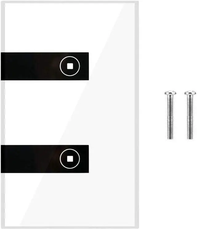 Main image of Smart Switch WiFi Touch Light Switch in-Wall Compatible with Amazon Alexa & Google Home Timing Function Wireless Remote APP Control 2 Gang
