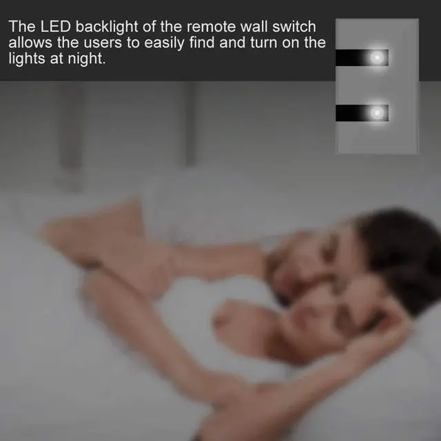 Alt view image 6 of 7 - Smart Switch WiFi Touch Light Switch in-Wall Compatible with Amazon Alexa & Google Home Timing Function Wireless Remote APP Control 2 Gang