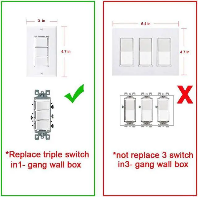 Alt view image 7 of 7 - Smart Switch WiFi Touch Light Switch in-Wall Compatible with Amazon Alexa & Google Home Timing Function Wireless Remote APP Control 2 Gang